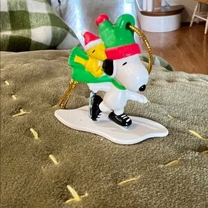 Snoopy Snowboarding Ornament